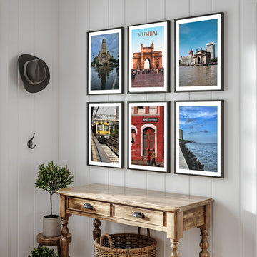 Mumbai wall Art Set Of 6 Walls Premium Wall Art Canvas by MeriDeewar