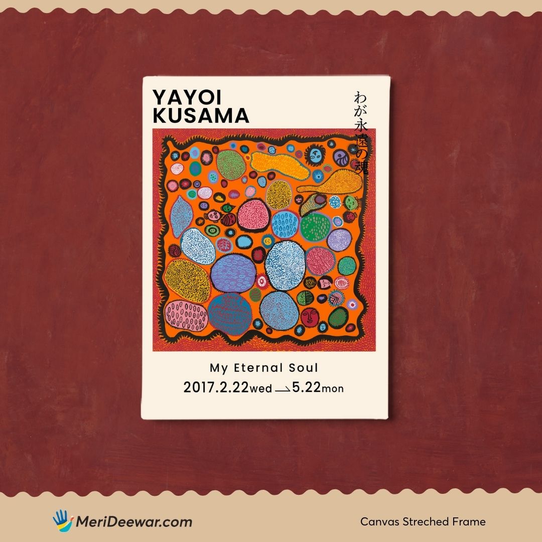 My Eternal Soul painting by Yayoi Kusama 3 : 4 Vertical New Premium Wall Art Canvas by MeriDeewar