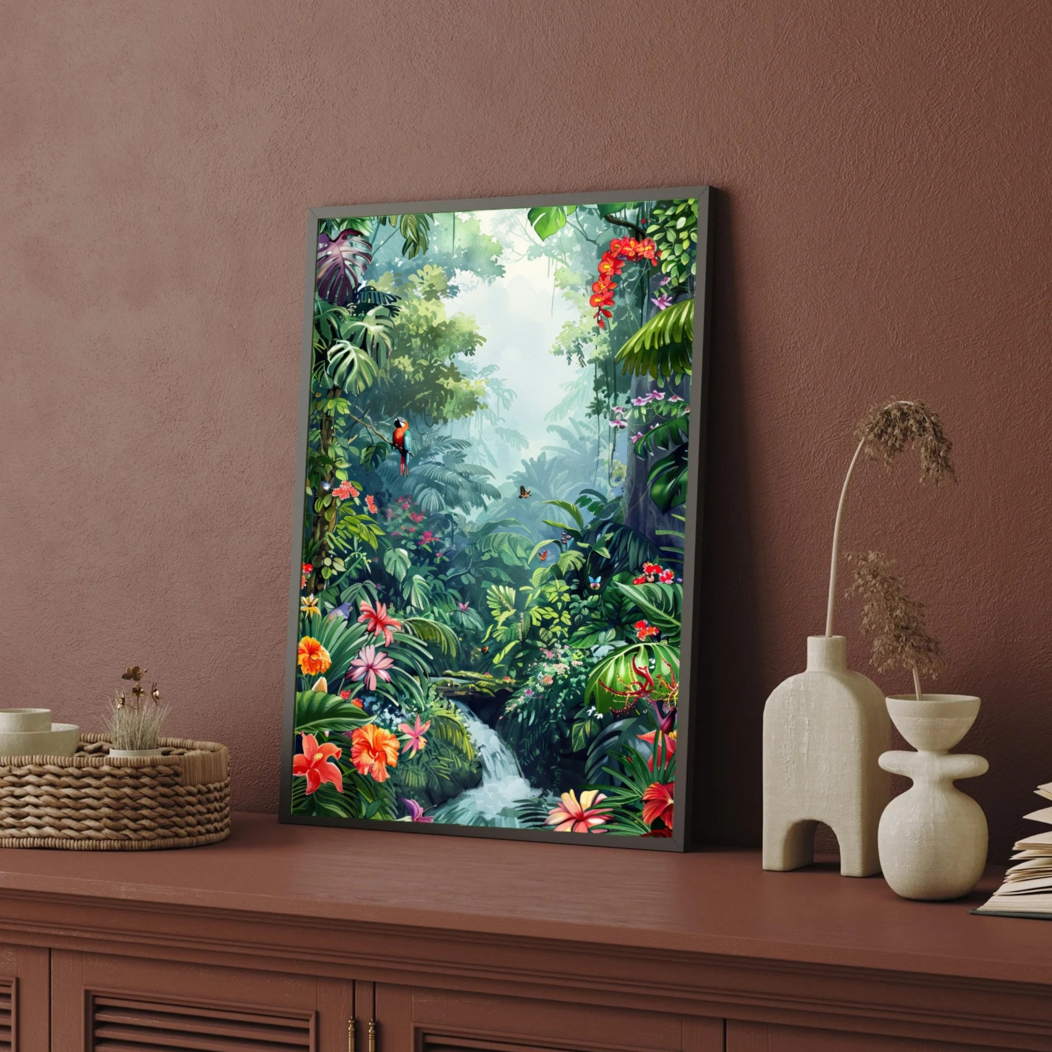Nature's Embrace wall art 2 : 3 Vertical Premium Wall Art Canvas by MeriDeewar