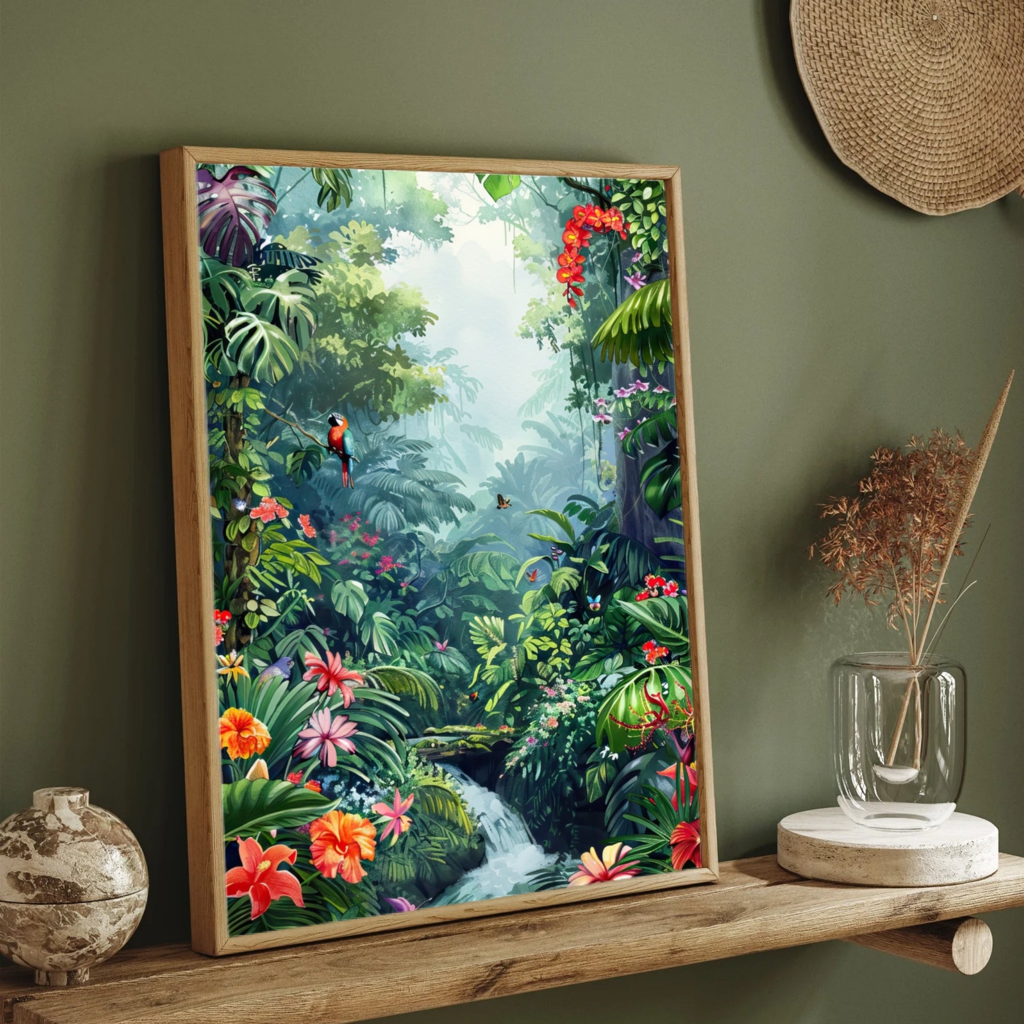 Nature's Embrace wall art 2 : 3 Vertical Premium Wall Art Canvas by MeriDeewar