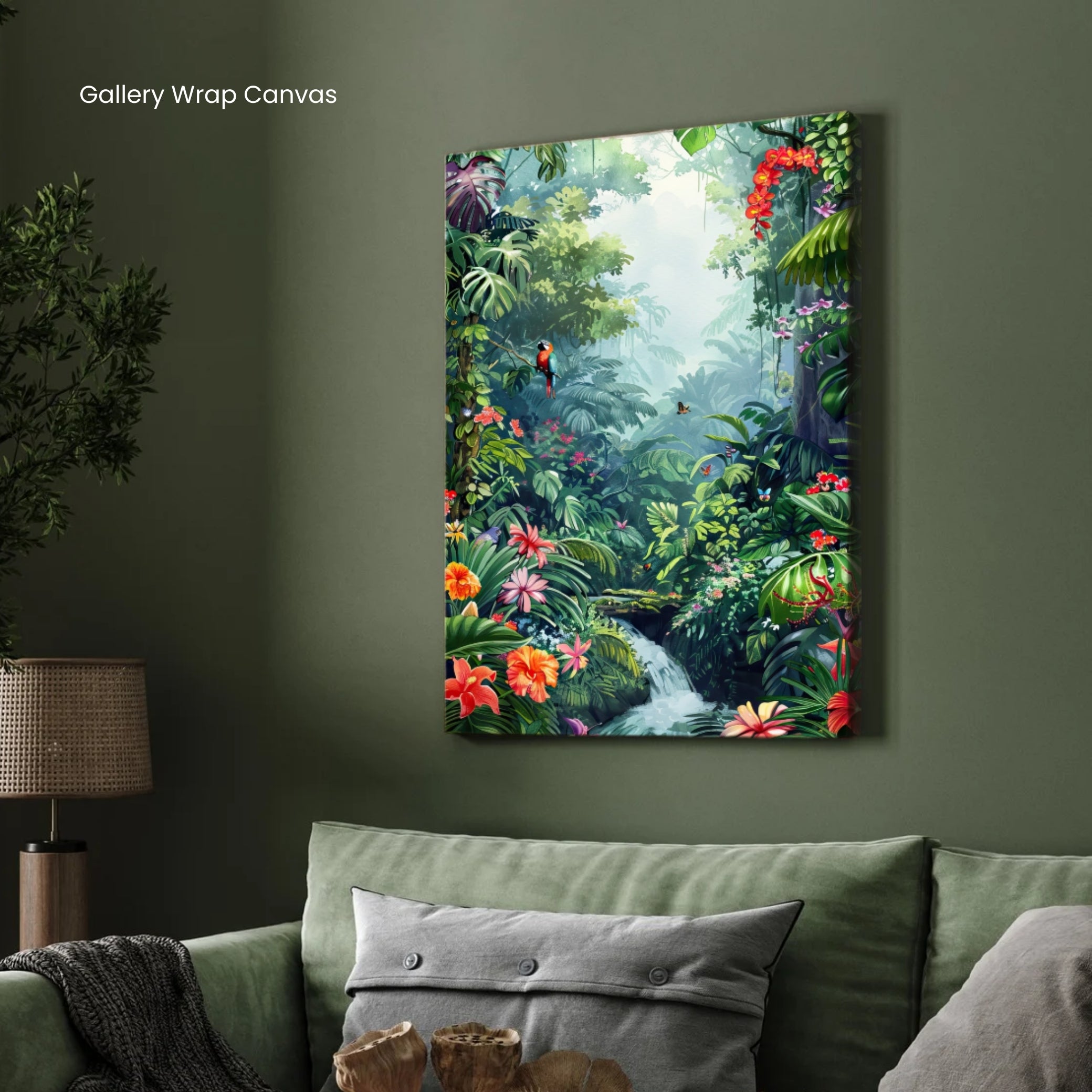 Nature's Embrace wall art 2 : 3 Vertical Premium Wall Art Canvas by MeriDeewar