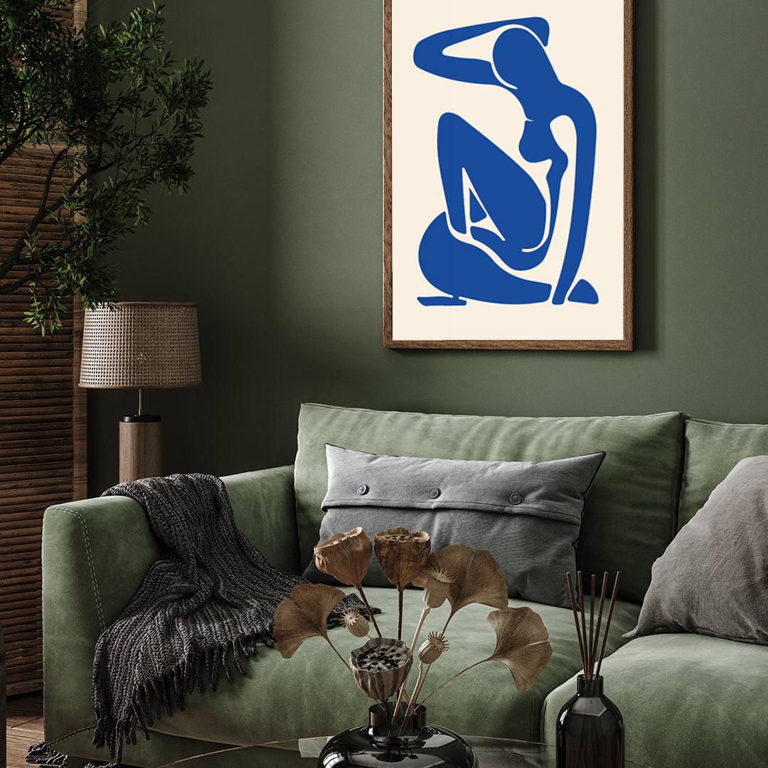 Nu Blue Dirty Painting by Henri Matisse 3 : 4 Vertical New Premium Wall Art Canvas by MeriDeewar