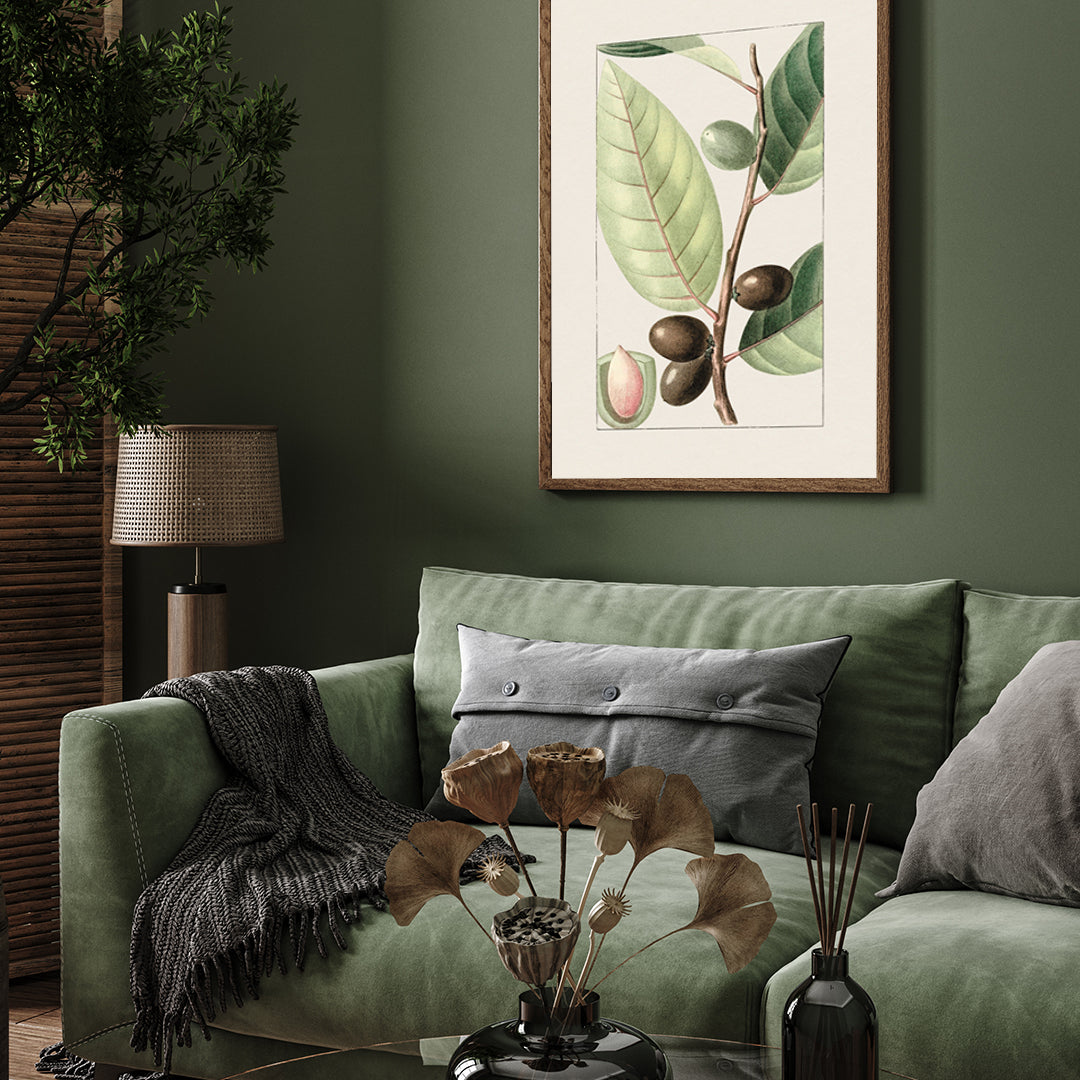 Olive Branch of Tree 3 : 4 Vertical New Premium Wall Art Canvas by MeriDeewar