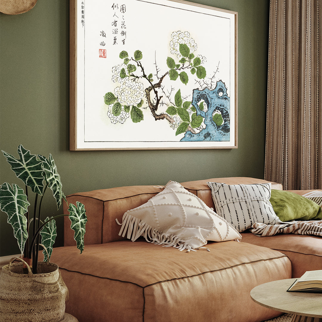 Ooka Shunboku Botanical 3 : 4 Horizontal New Premium Wall Art Canvas by MeriDeewar
