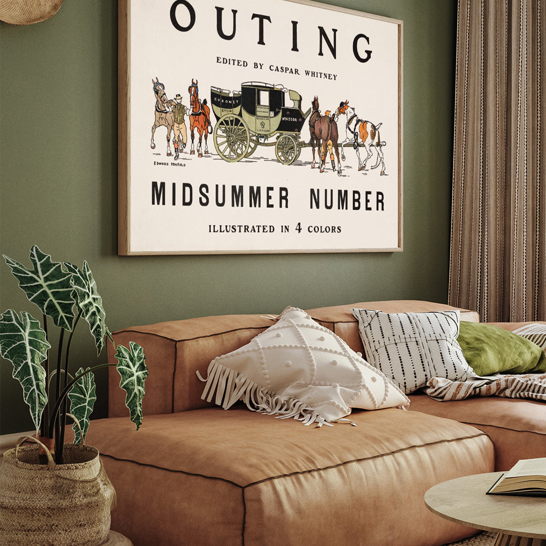 Outing by Caspar Whitney 3 : 4 Horizontal New Premium Wall Art Canvas by MeriDeewar