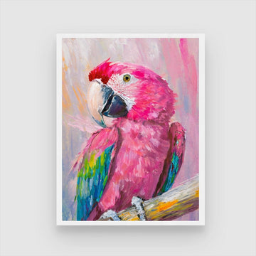 Painting of a colorful parrot 3 : 4 Vertical New Premium Wall Art Canvas by MeriDeewar