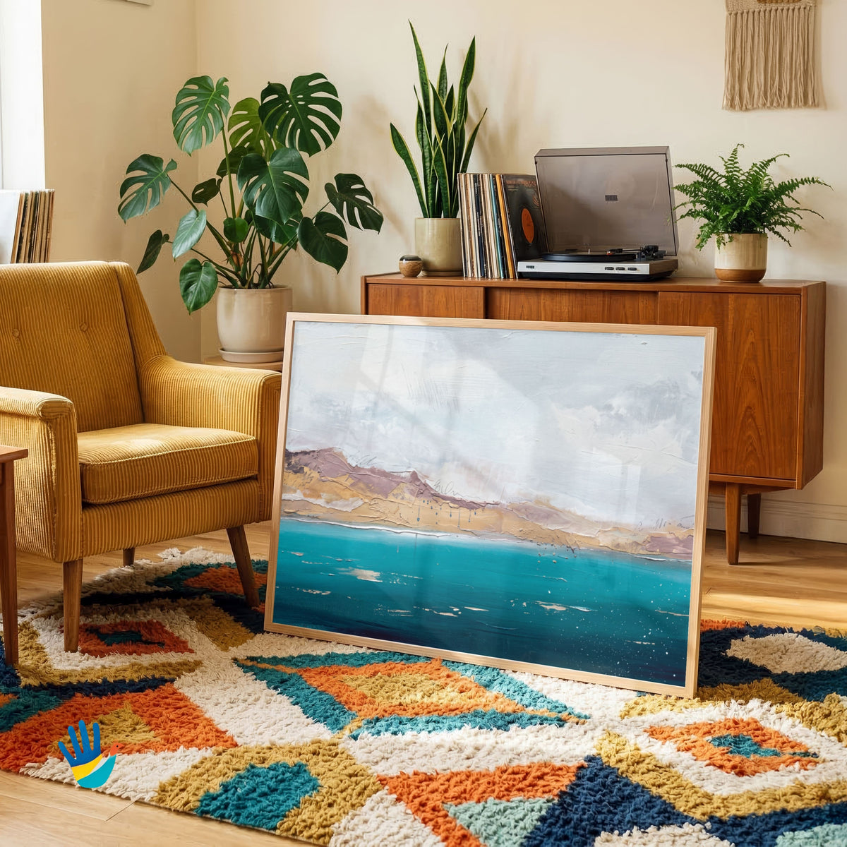 Pangong Blue | Abstract Ladakh Lake Wall Art 3 : 2 Horizontal Premium Wall Art Canvas by MeriDeewar