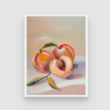 Peach Abstract Art Painting: Unique Wall Decor by MeriDeewar 3 : 4 Vertical New Premium Wall Art Canvas by MeriDeewar