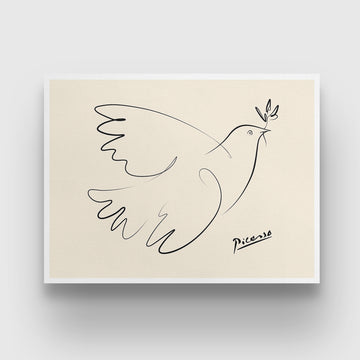 Picasso Dove of Peace 3 : 4 Horizontal New Premium Wall Art Canvas by MeriDeewar
