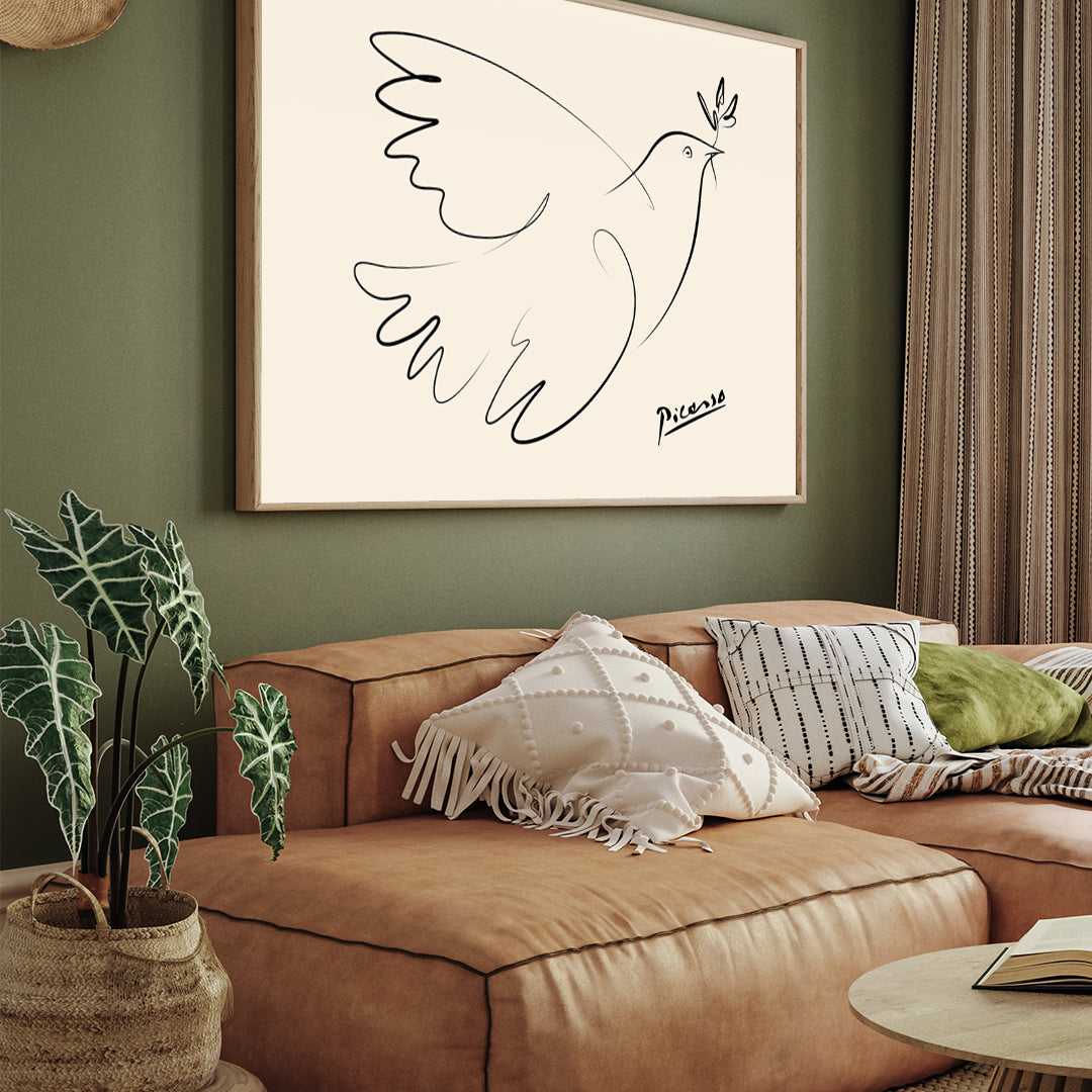 Picasso Dove of Peace 3 : 4 Horizontal New Premium Wall Art Canvas by MeriDeewar