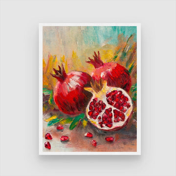 Pomegranate Abstract Canvas - Buy on MeriDeewar 3 : 4 Vertical New Premium Wall Art Canvas by MeriDeewar