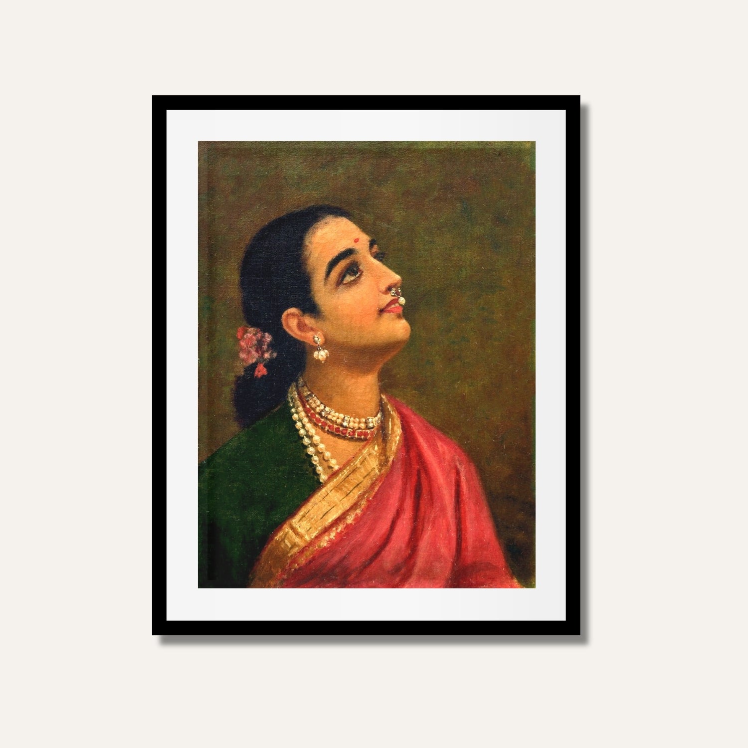 Portrait of a Young Woman – Timeless Elegance | MeriDeewar.com 4 X 5.5 Vertical Premium Wall Art Canvas by MeriDeewar