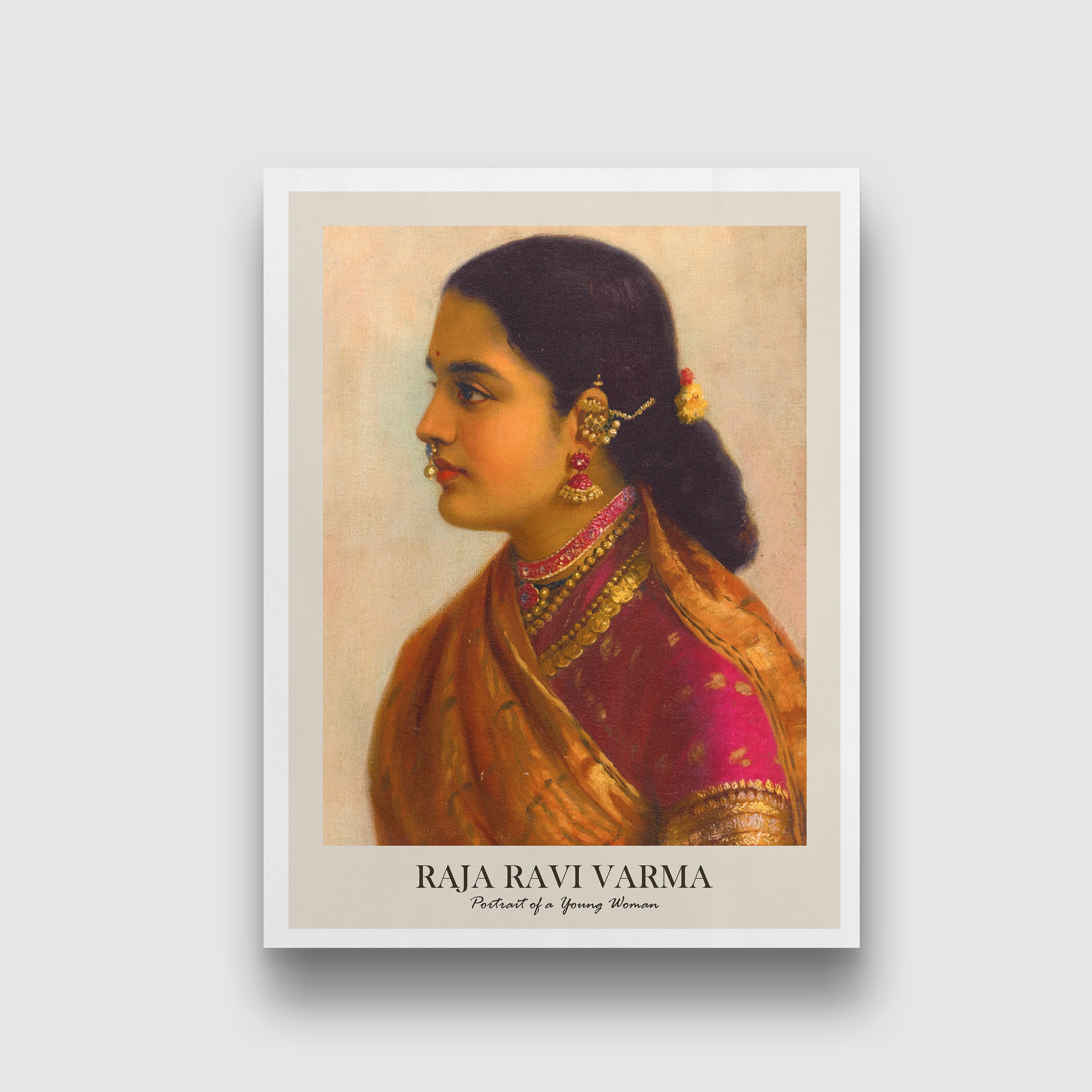 Portrait Of a Young Women Painting 3 : 4 Vertical New Premium Wall Art Canvas by MeriDeewar