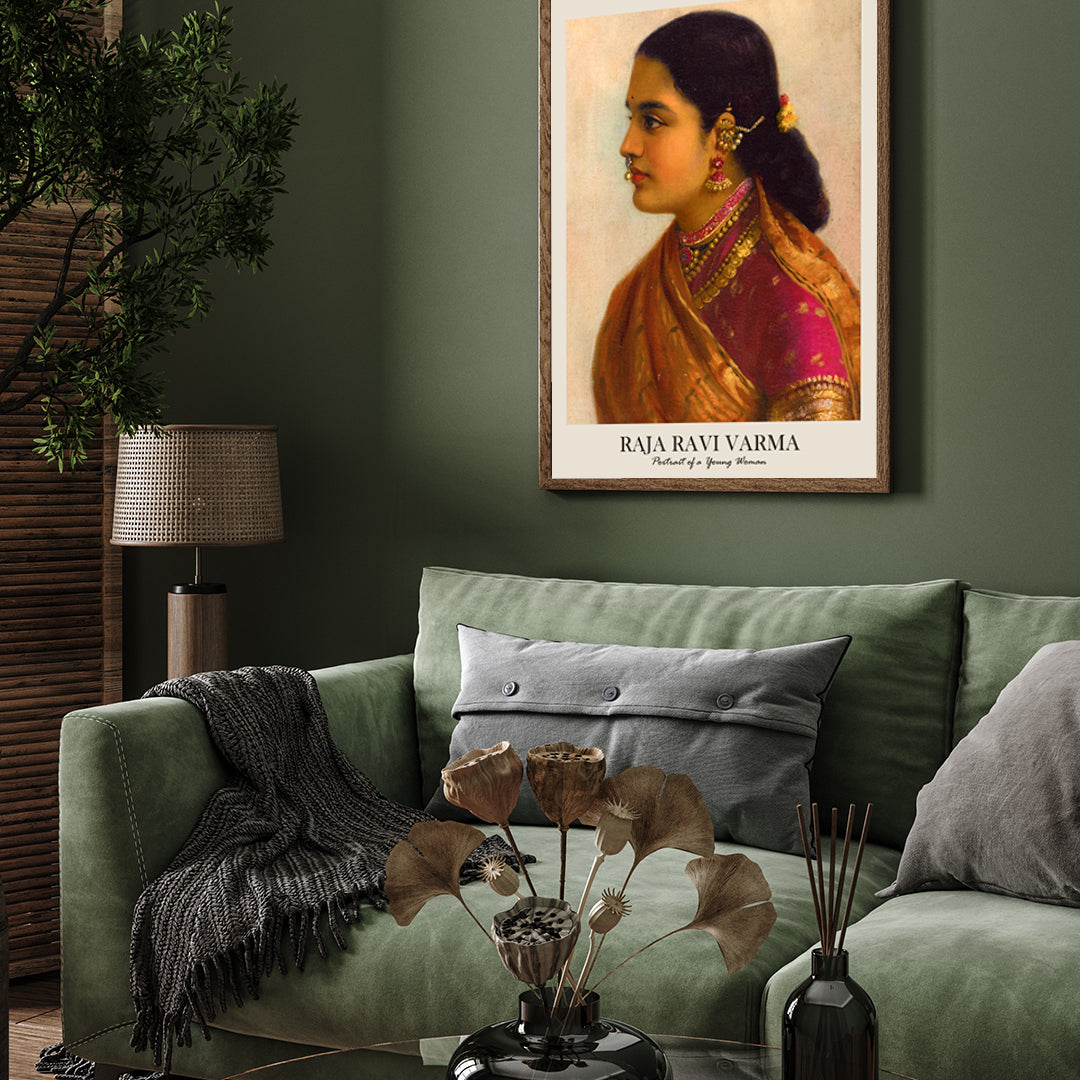 Portrait Of a Young Women Painting 3 : 4 Vertical New Premium Wall Art Canvas by MeriDeewar