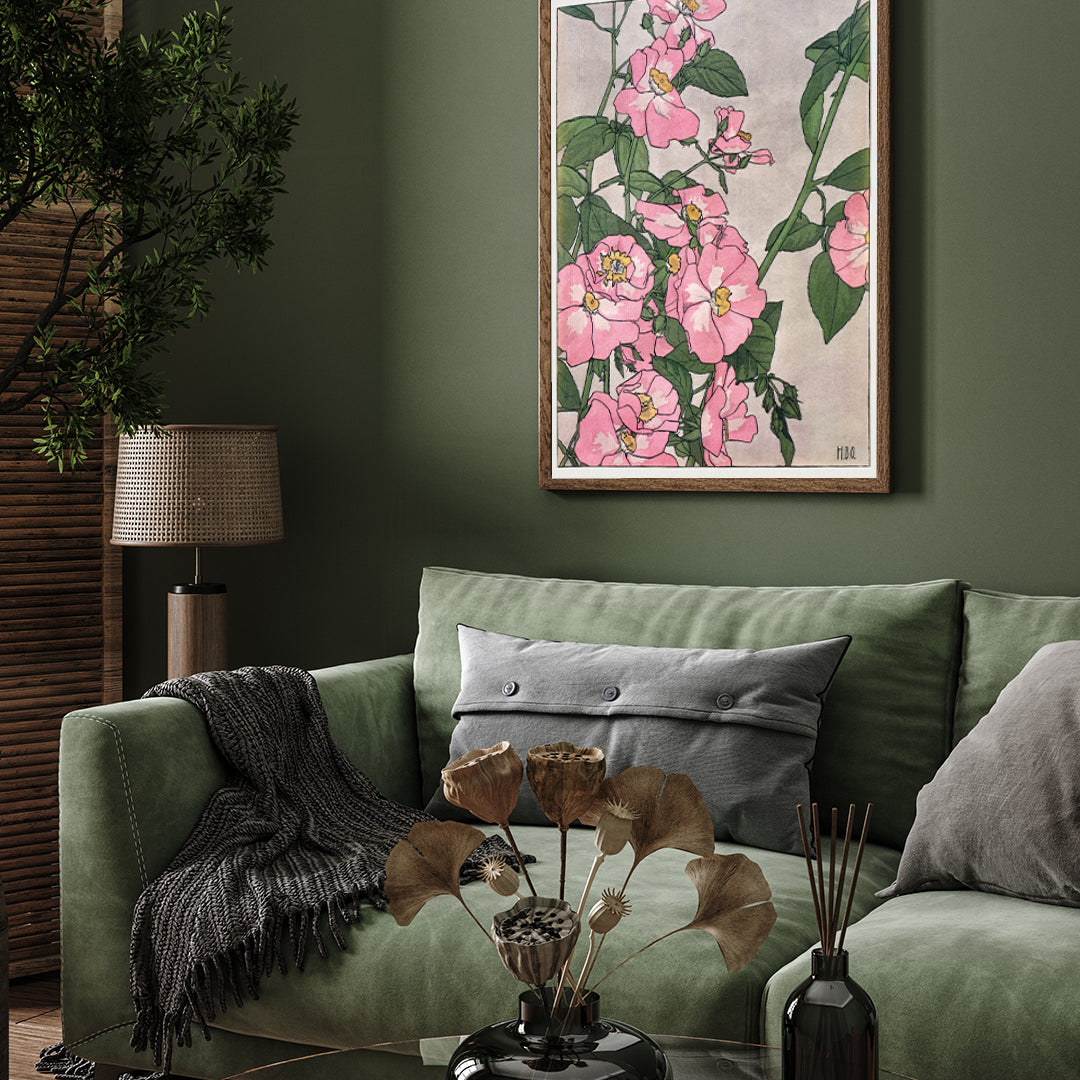 Prairie Rose Poster Print by Hannah Borger Overbeck 3 : 4 Vertical New Premium Wall Art Canvas by MeriDeewar