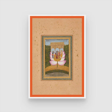 Rama and Sita with Hanuman and Lakhshman Painting 2 : 3 Vertical Premium Wall Art Canvas by MeriDeewar