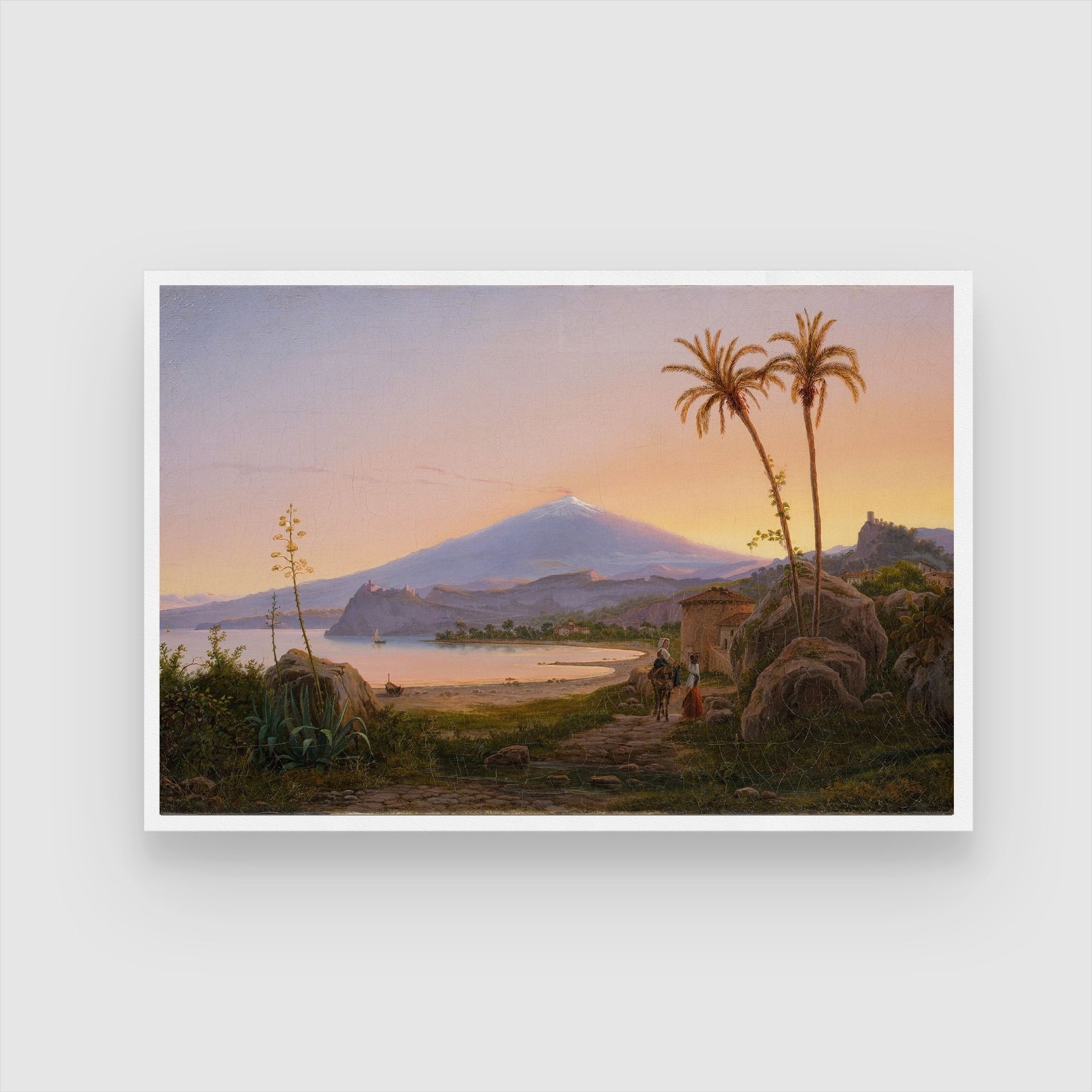Romantic Tropical Landscape 2 : 3 Horizontal Premium Wall Art Canvas by MeriDeewar