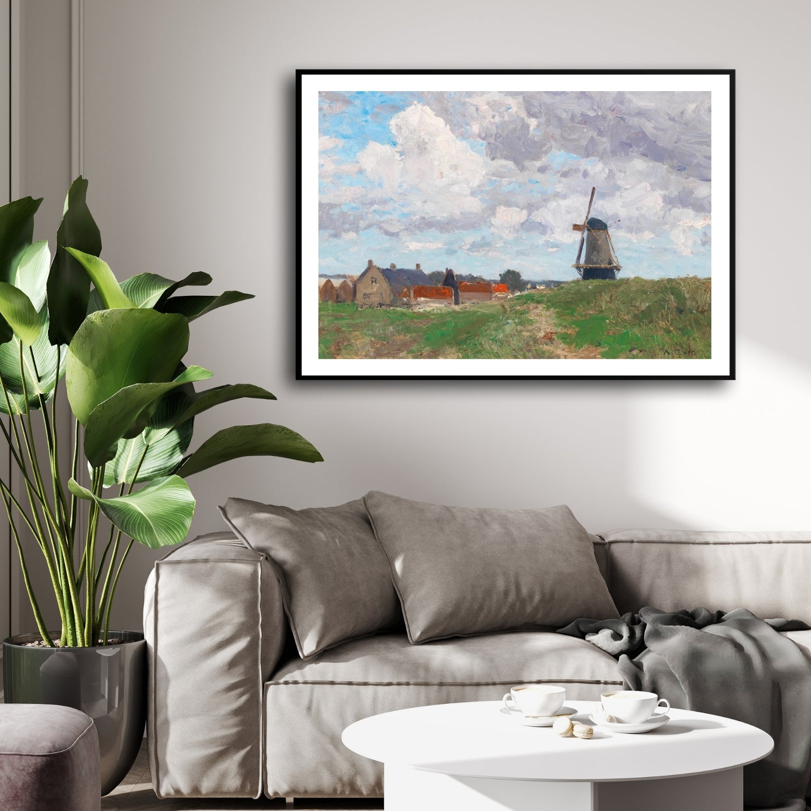 Rustic Countryside Landscape Wall Art 2 : 3 Horizontal Premium Wall Art Canvas by MeriDeewar