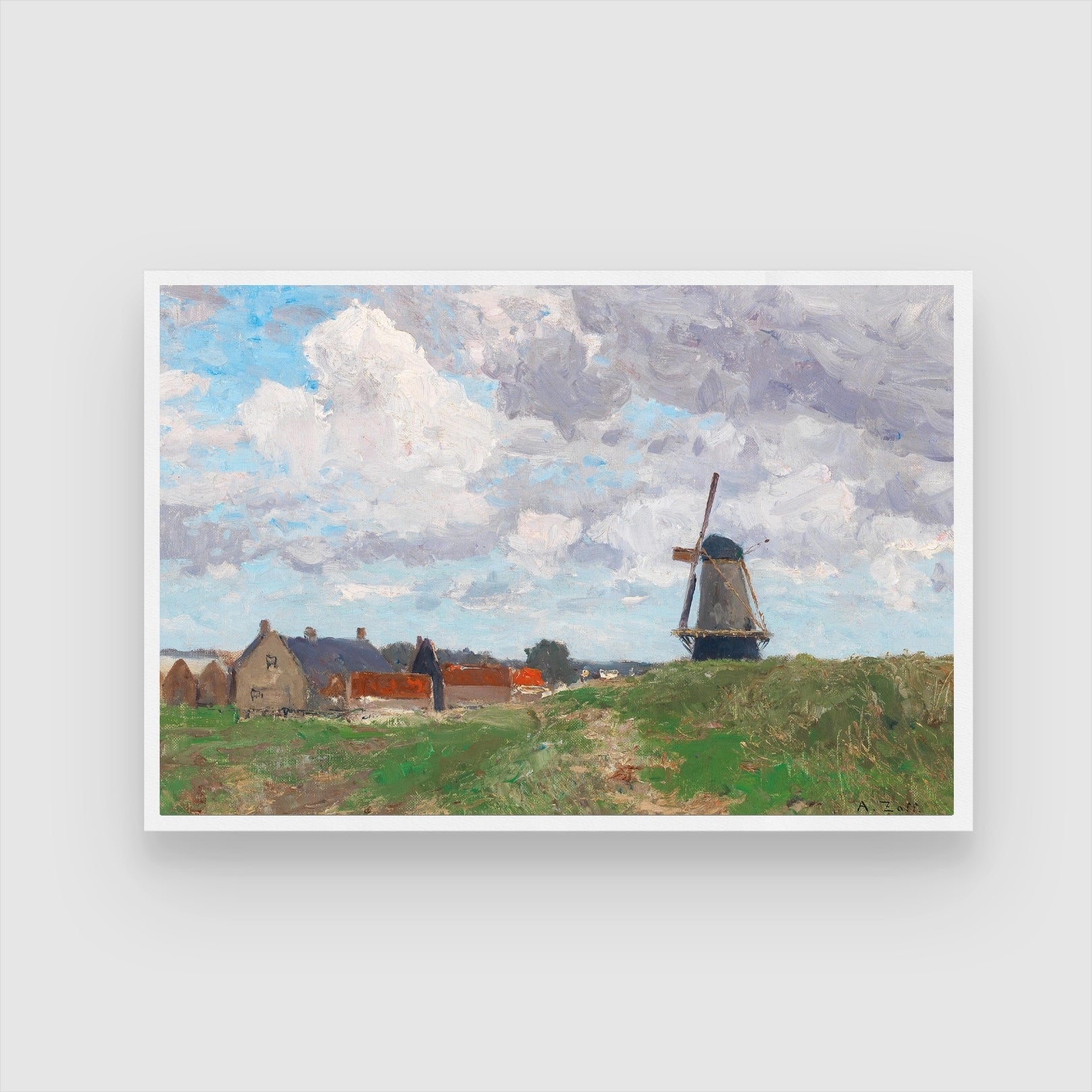 Rustic Countryside Landscape Wall Art 2 : 3 Horizontal Premium Wall Art Canvas by MeriDeewar