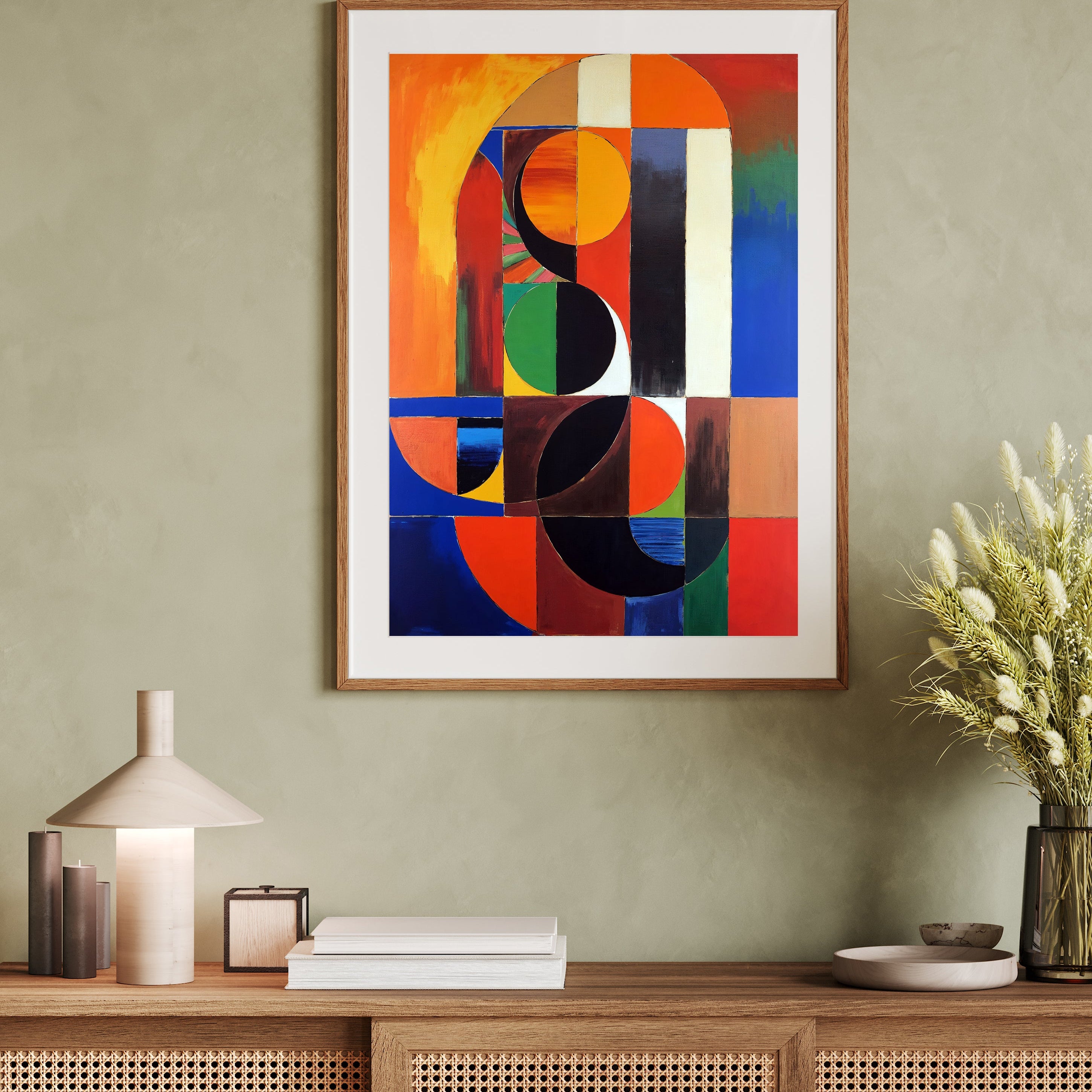 S.H Raza Style Vivid Abstract Art - Perfect Home Décor 3 : 4 Vertical New Premium Wall Art Canvas by MeriDeewar
