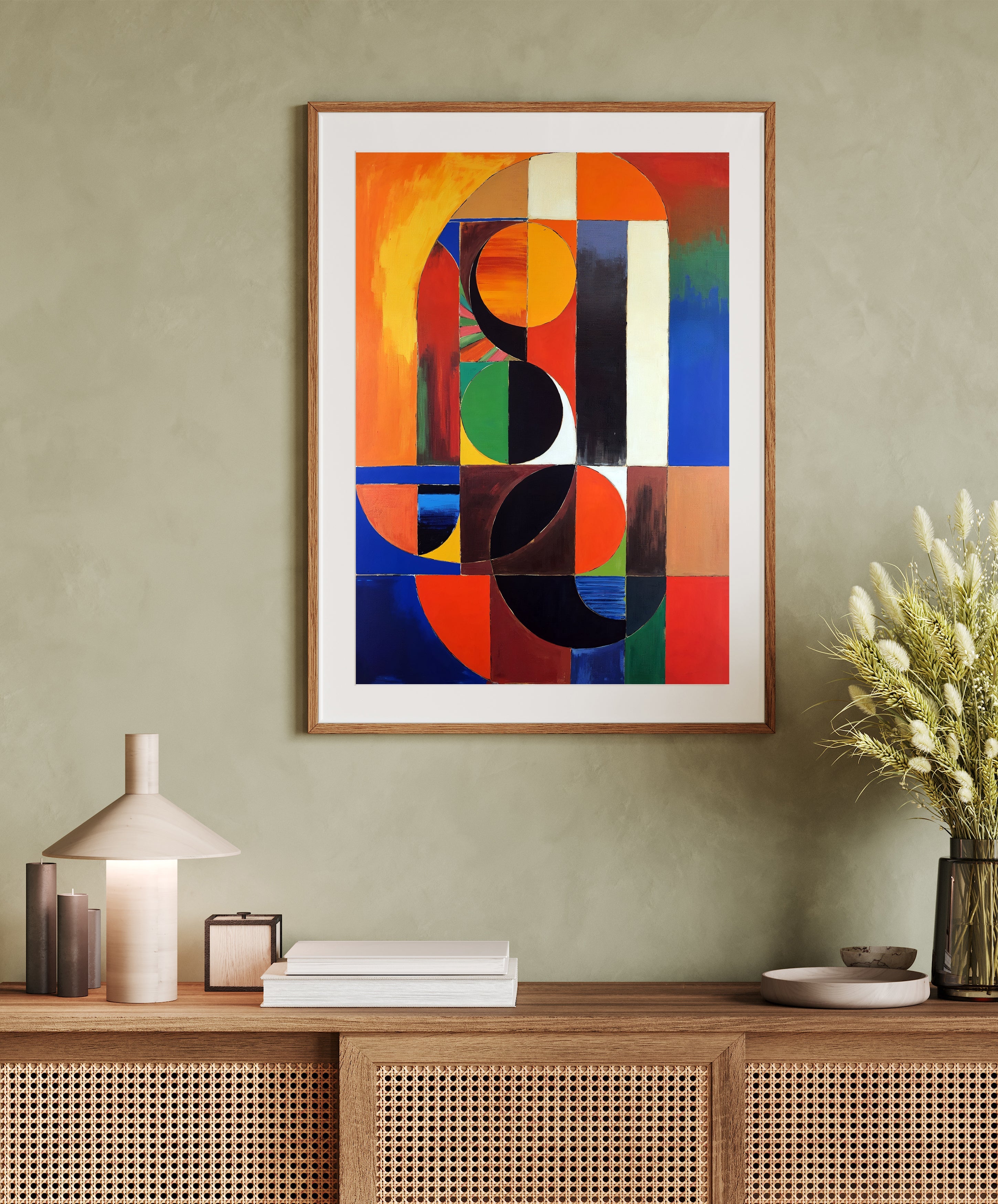 S.H Raza Style Vivid Abstract Art - Perfect Home Décor 3 : 4 Vertical New Premium Wall Art Canvas by MeriDeewar
