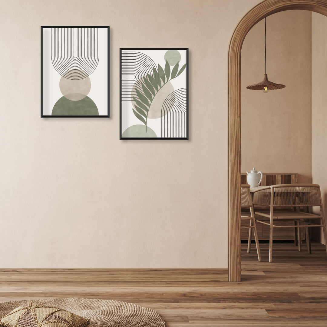 Sage Boho Wall Art Walls Premium Wall Art Canvas by MeriDeewar