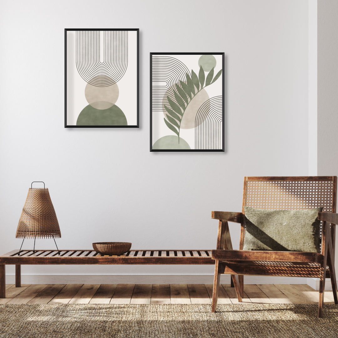 Sage Boho Wall Art Walls Premium Wall Art Canvas by MeriDeewar