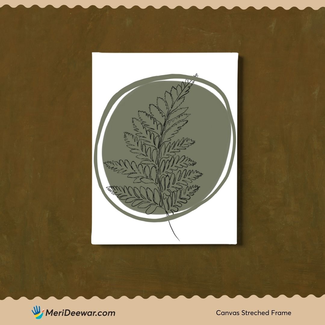 Sage Green 1 Boho Artwork 3 : 4 Vertical New Premium Wall Art Canvas by MeriDeewar