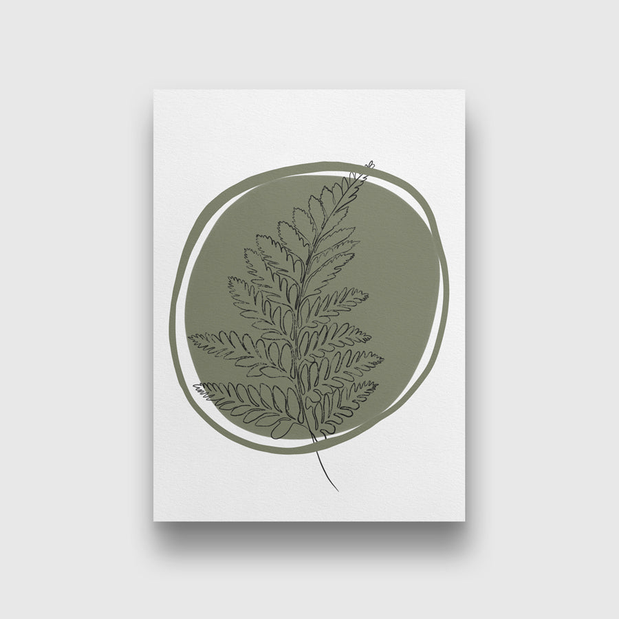 Sage Green 1 Boho Artwork 3 : 4 Vertical New Premium Wall Art Canvas by MeriDeewar