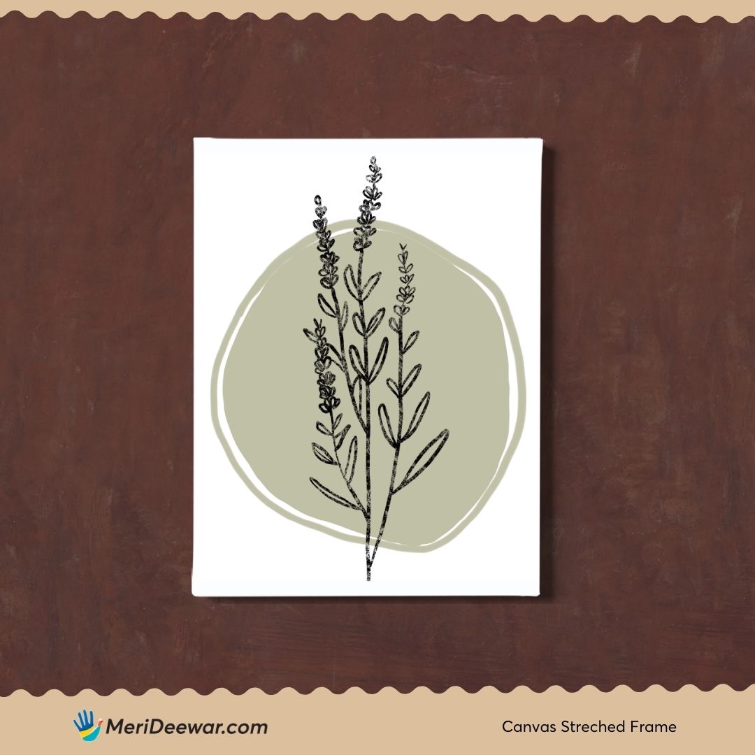 Sage Green 2 Boho Artwork 3 : 4 Vertical New Premium Wall Art Canvas by MeriDeewar