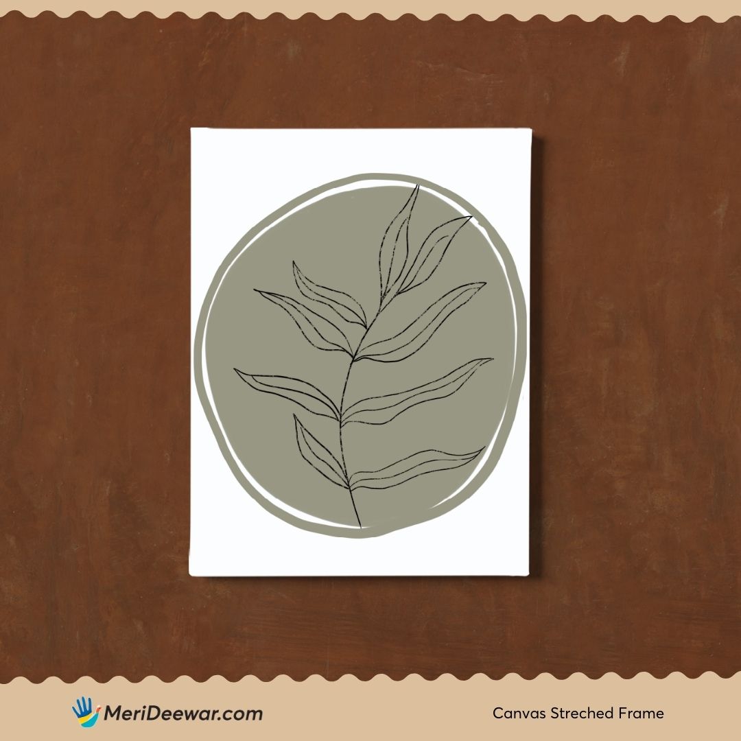 Sage Green 3 Boho Artwork 3 : 4 Vertical New Premium Wall Art Canvas by MeriDeewar
