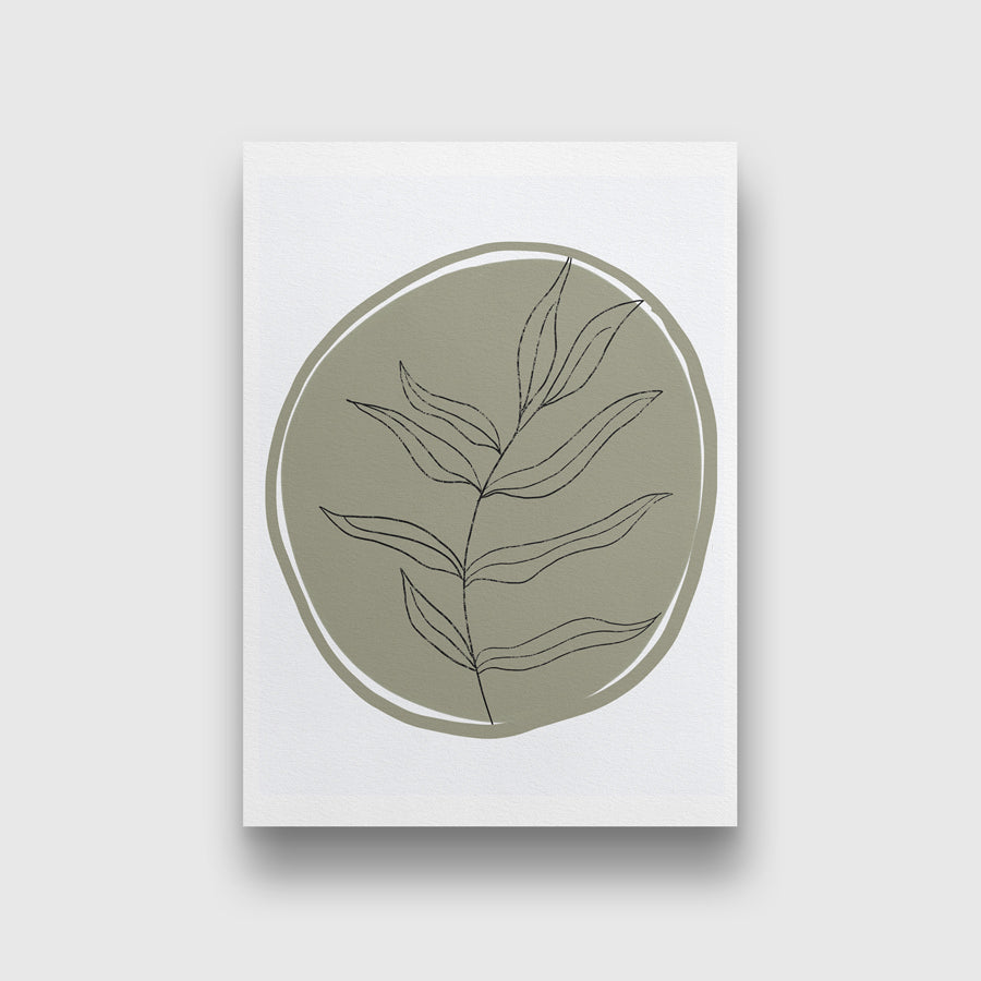 Sage Green 3 Boho Artwork 3 : 4 Vertical New Premium Wall Art Canvas by MeriDeewar