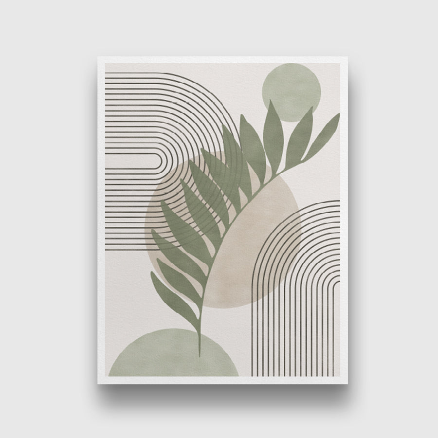 Sage Green Botanical Abstract 2 Boho Artwork 3 : 4 Vertical New Premium Wall Art Canvas by MeriDeewar