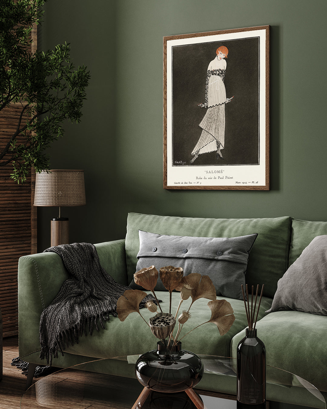 Salome Robe du soir de Paul Poiret Vintage Poster 3 : 4 Vertical New Premium Wall Art Canvas by MeriDeewar