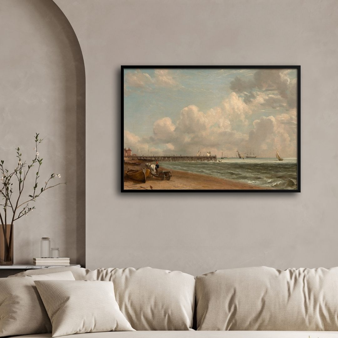 Seaside Art Painting for Modern Interiors 2 : 3 Horizontal Premium Wall Art Canvas by MeriDeewar