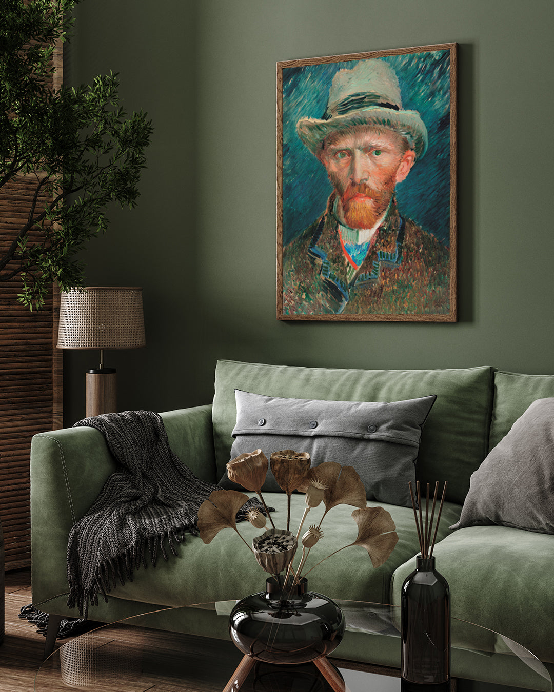 Serious Van Gogh Portrait 3 : 4 Vertical New Premium Wall Art Canvas by MeriDeewar