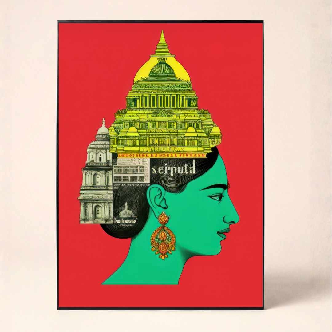 Serputd Heritage Portrait Art Poster | Vertical Borderless Art Frame Poster Premium Wall Art Canvas by MeriDeewar