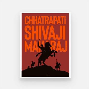 Shivaji Maharaj Typography Art - Royal Wall Decor 3 : 4 Vertical New Premium Wall Art Canvas by MeriDeewar