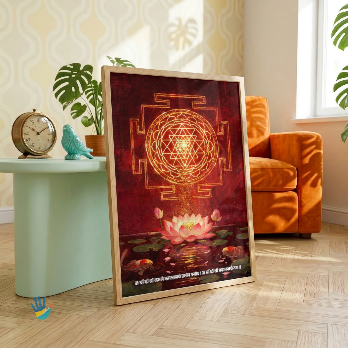 Shri Yantra | Yantra Wall Art 3 : 4 Vertical Premium Wall Art Canvas by MeriDeewar