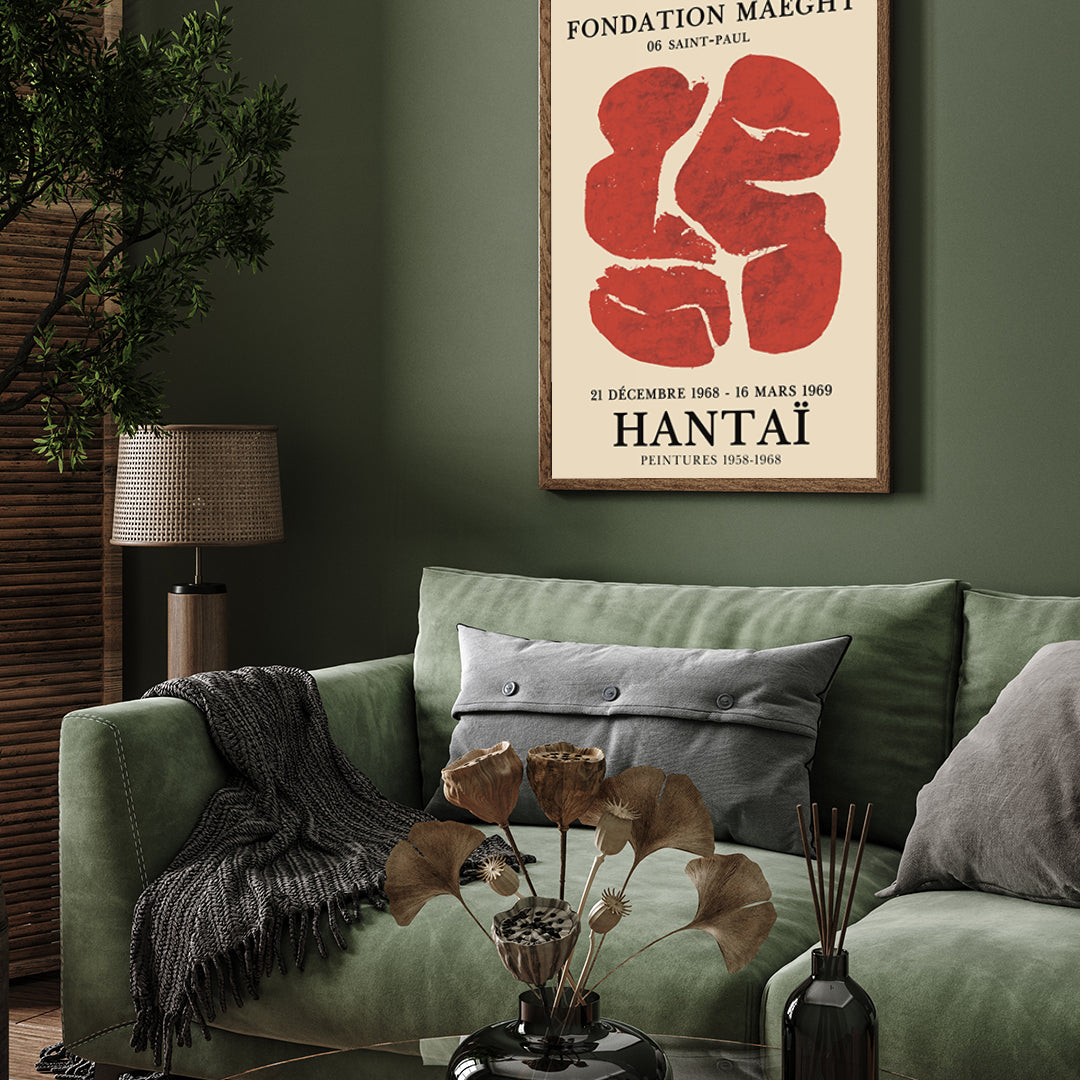 Simon Hantai Galerie Maeght Exhibition Poster 3 : 4 Vertical New Premium Wall Art Canvas by MeriDeewar