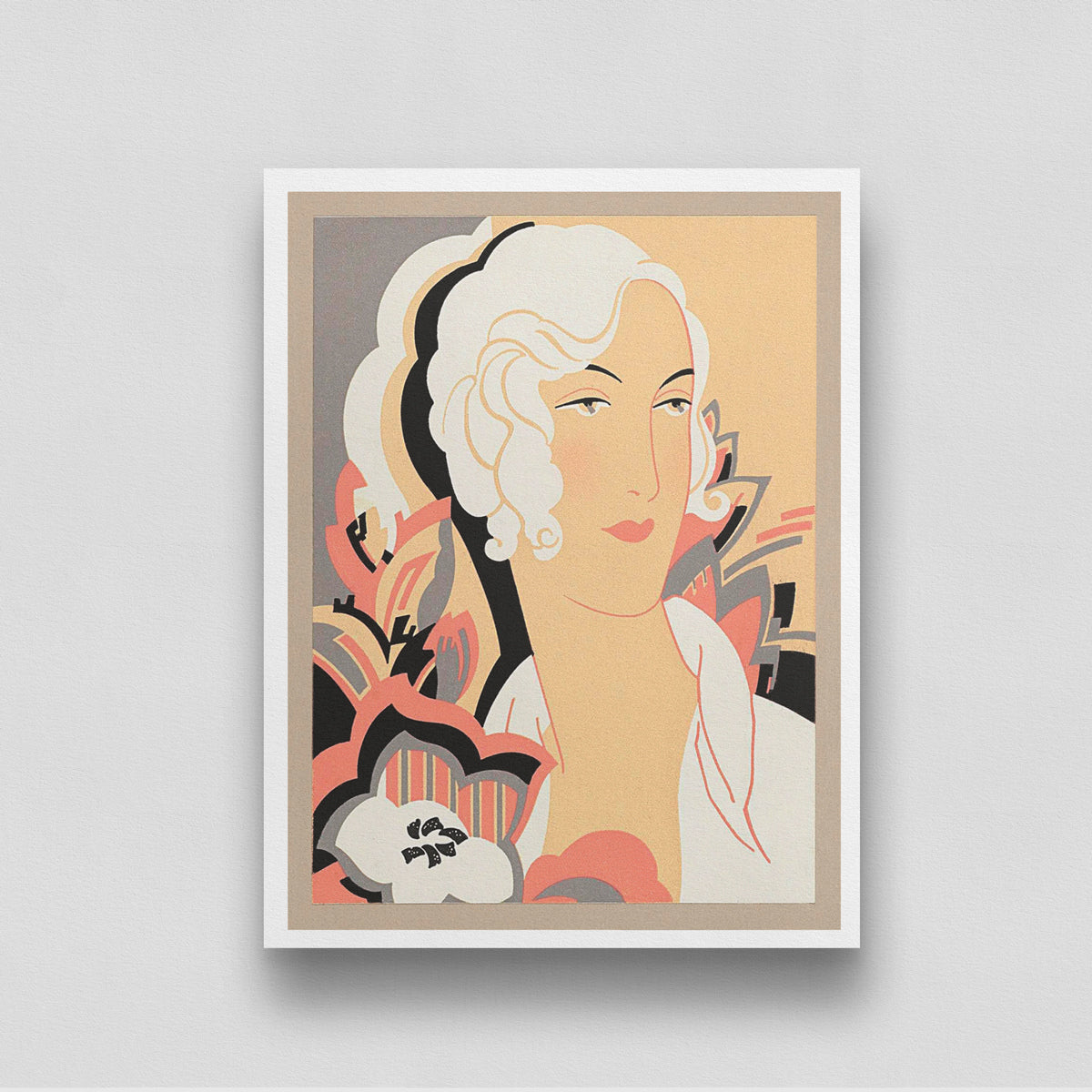 Social Lady Poster 3 : 4 Vertical New Premium Wall Art Canvas by MeriDeewar