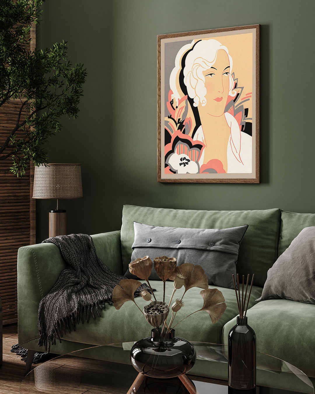 Social Lady Poster 3 : 4 Vertical New Premium Wall Art Canvas by MeriDeewar