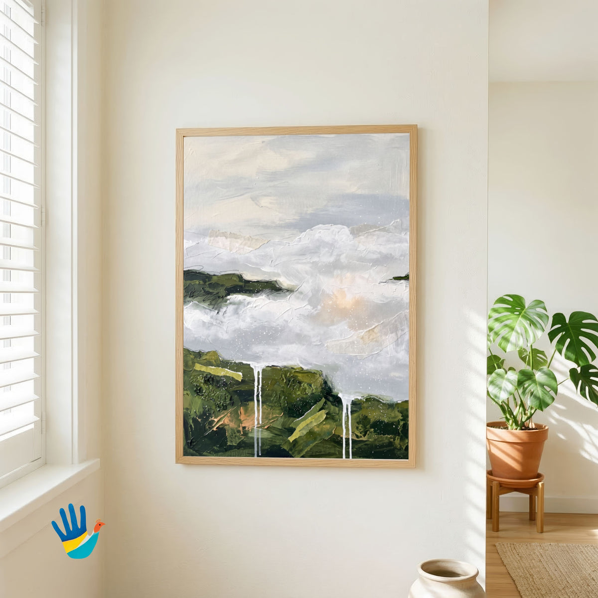 Sohra Clouds | Abstract Meghalaya Art 3 : 4 Vertical Premium Wall Art Canvas by MeriDeewar