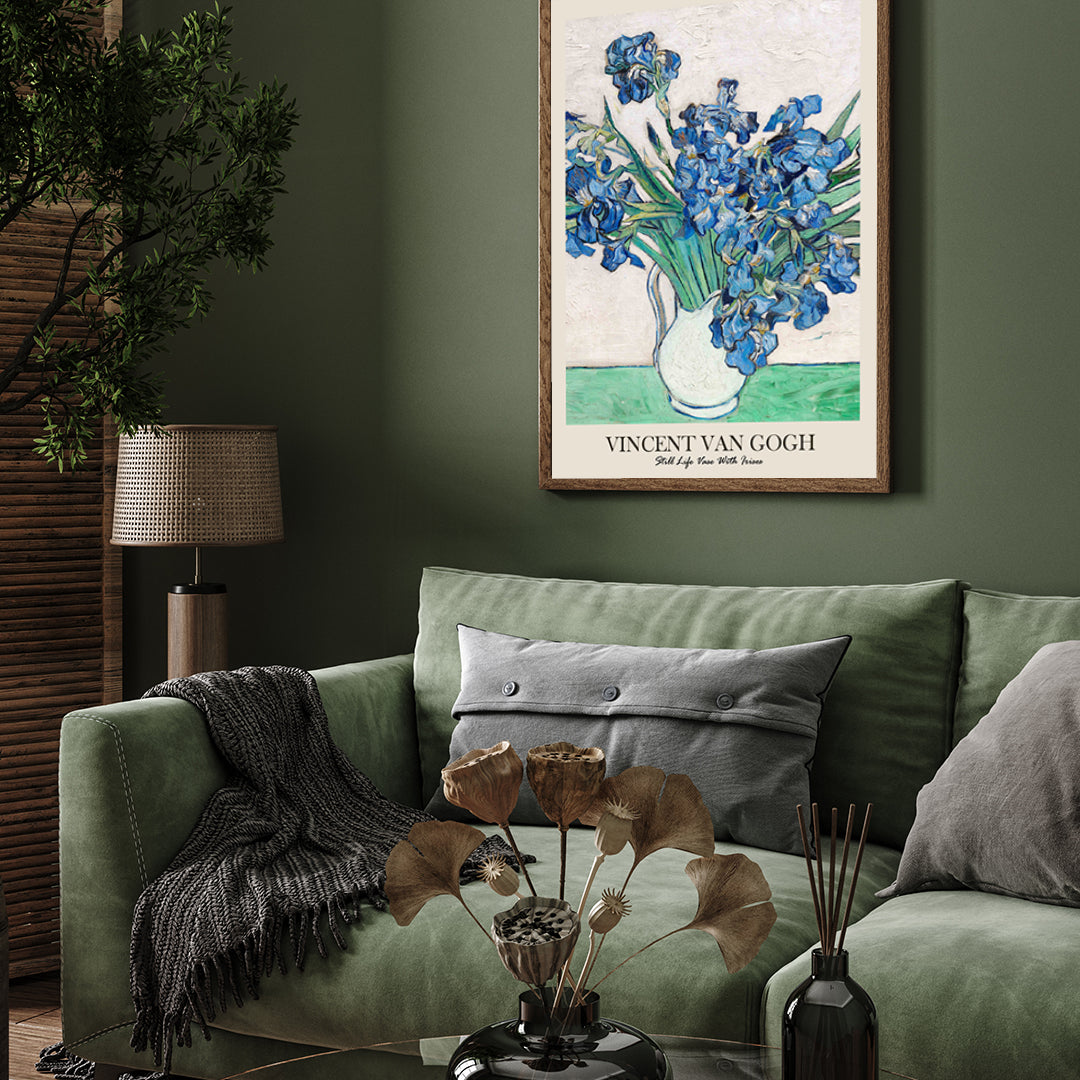 Still Life Vase With rises Painting by Vincent van Gogh 3 : 4 Vertical New Premium Wall Art Canvas by MeriDeewar