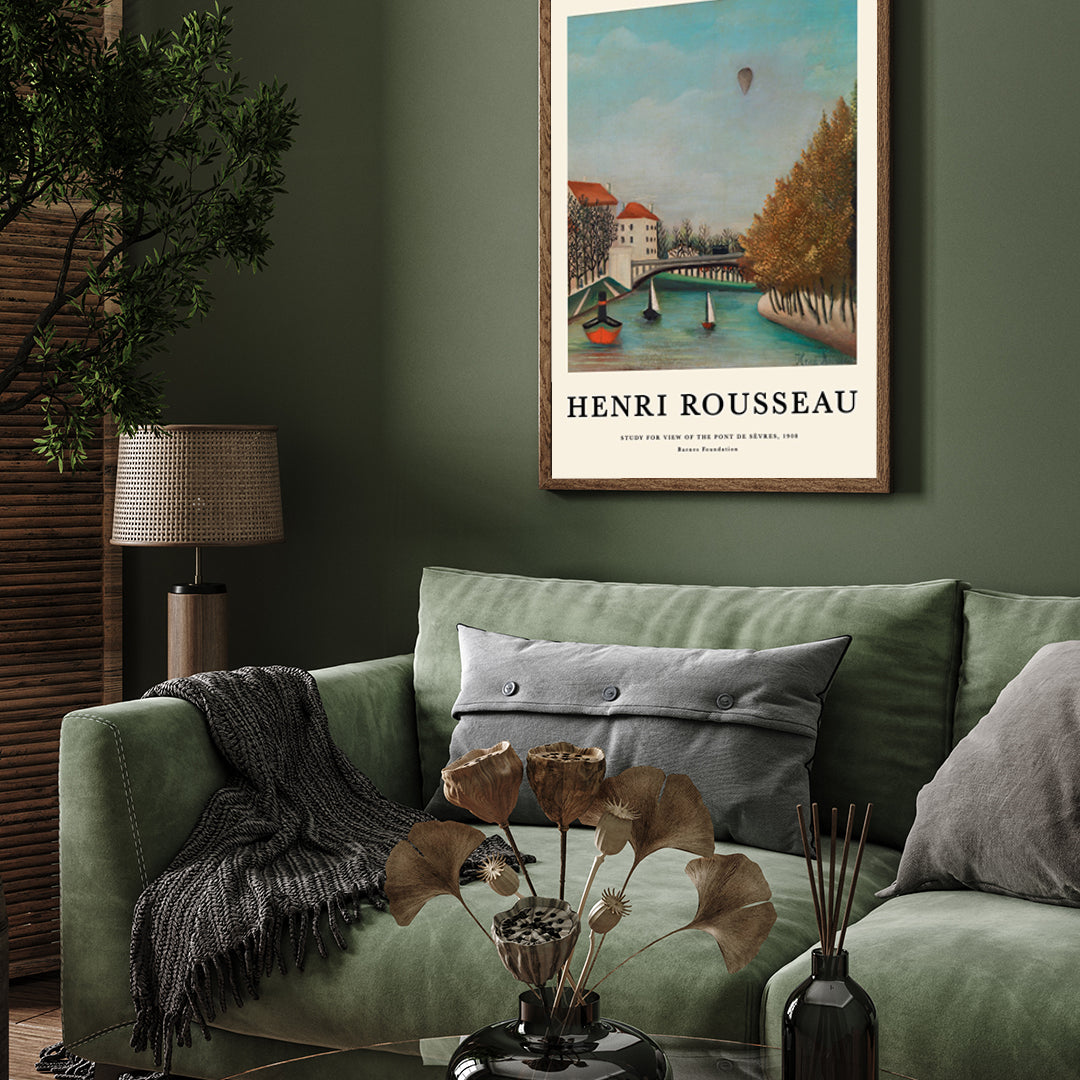 Study for View of the Pont de Sevres by Henri Rousseau 3 : 4 Vertical New Premium Wall Art Canvas by MeriDeewar