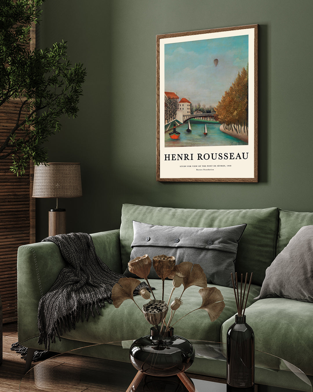 Study for View of the Pont de Sevres by Henri Rousseau 3 : 4 Vertical New Premium Wall Art Canvas by MeriDeewar