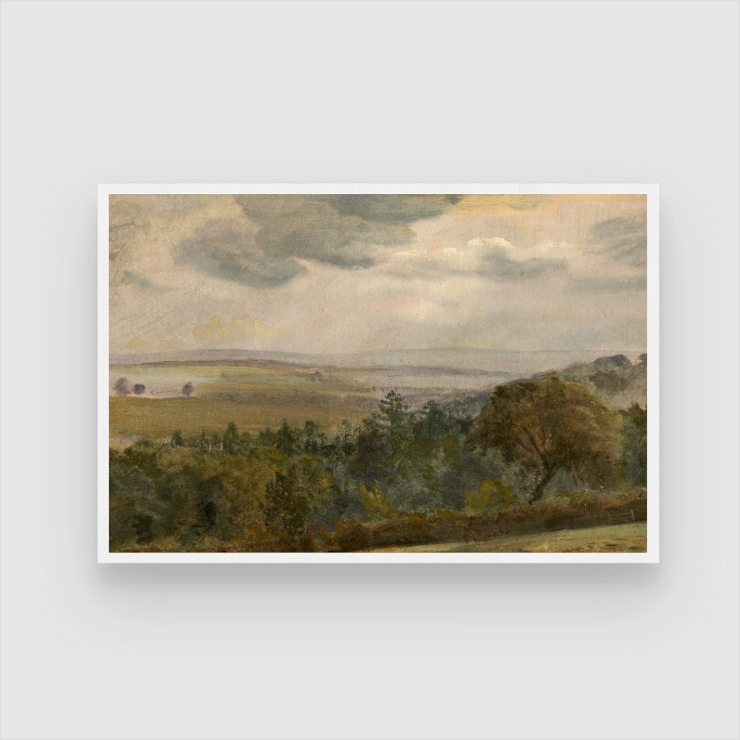 Stunning Cloudscape: Extensive Landscape Painting for Home Decor 2 : 3 Horizontal Premium Wall Art Canvas by MeriDeewar