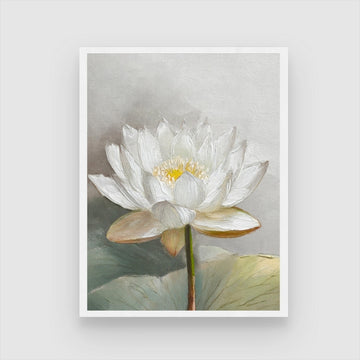 Stunning Lotus Flower Abstract Canvas for Modern Interiors 3 : 4 Vertical New Premium Wall Art Canvas by MeriDeewar