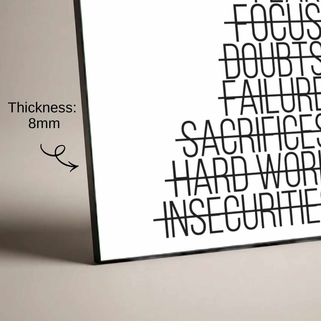 "Success " Motivational Typographic Poster | Vertical Borderless Art Frame Poster Premium Wall Art Canvas by MeriDeewar