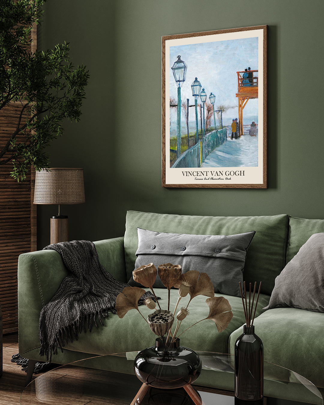 Terrace And Observation Deck Painting by Vincent van Gogh 3 : 4 Vertical New Premium Wall Art Canvas by MeriDeewar